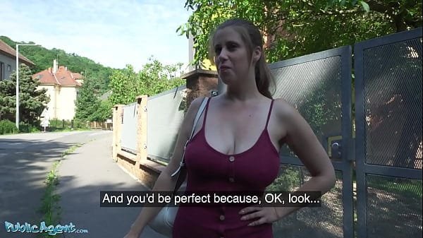 [PublicAgent] Pretty Belgian girl with natural huge boobs